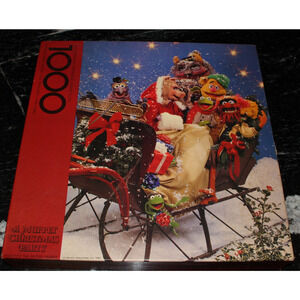 Rare 1980 Springbok A Muppet Christmas Party 1000 Piece Puzzle Complete w/ Box